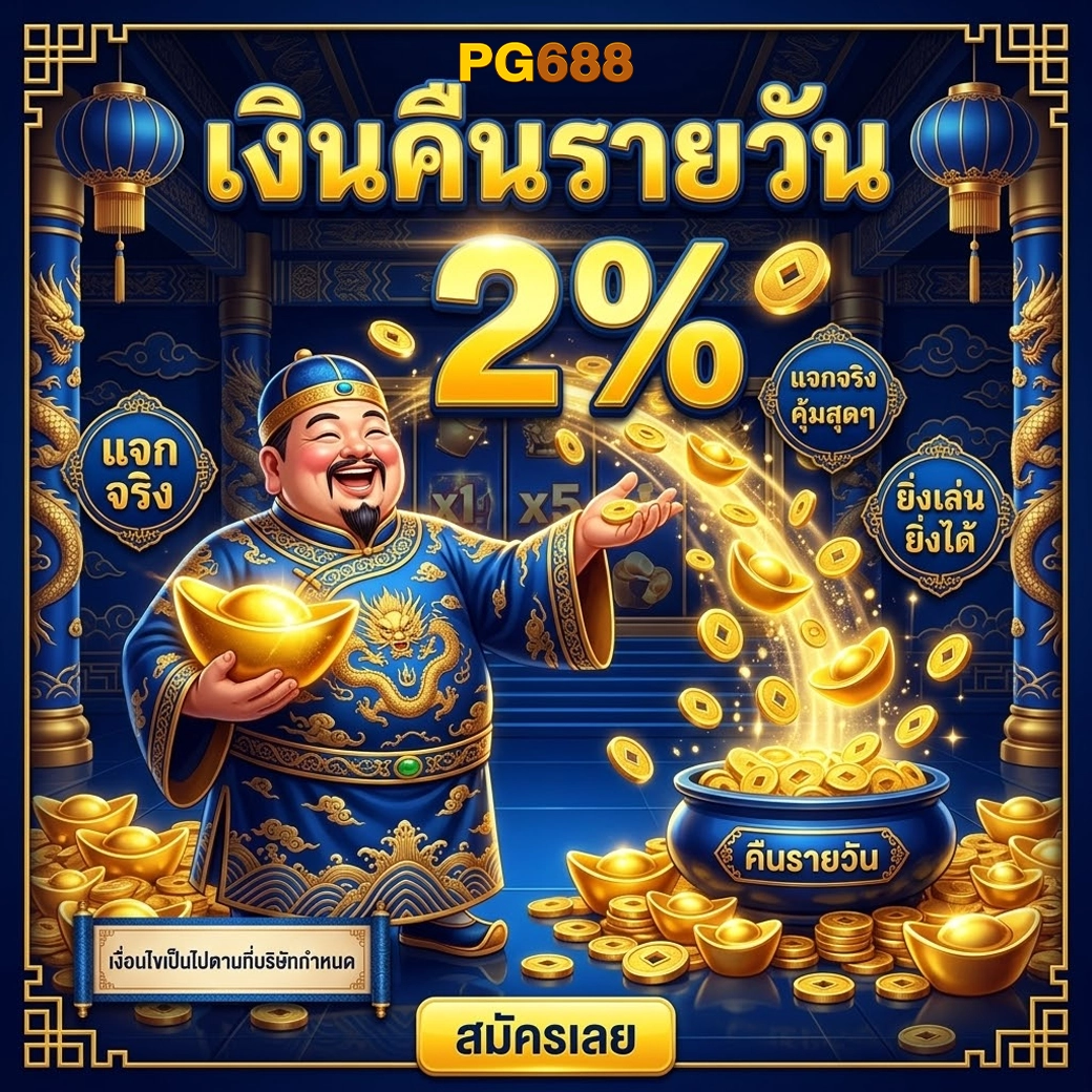 pg688 คืนเงินรายวัน 2%