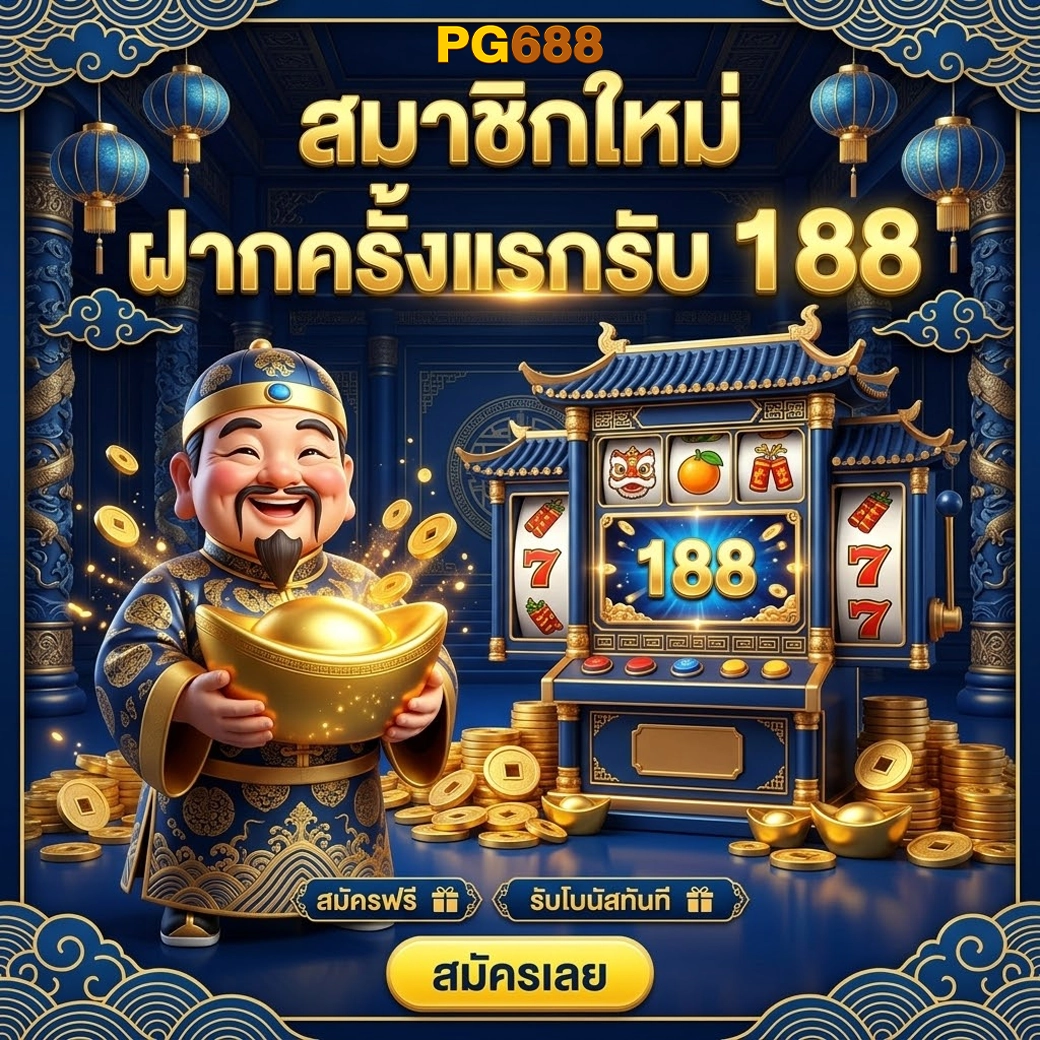 pg688 สมาชิกใหม่ ฝากแรกรับ 188